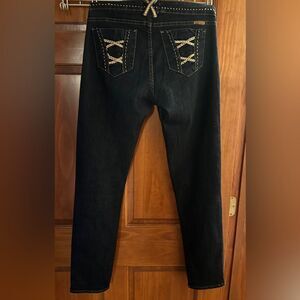 NFL Pittsburgh Steelers women’s jeans gold braided detail size 11